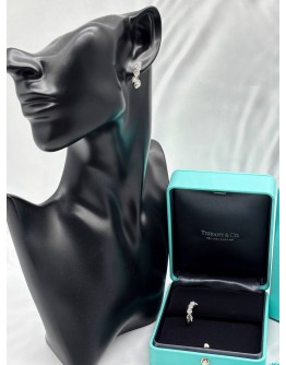(LIKE NEW) TIFFANY & CO. INSIDE OUT HOOP EARRINGS IN DIAMOND WITH PLATINUM -FULL SET-