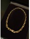 (LIKE NEW) TIFFANY & CO. HARDWEAR GRADUATED LINK NECKLACE IN 18K 750 YELLOW GOLD WITH PAVE DIAMONDS