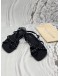 LOUIS VUITTON CITIZEN STRAPPY SANDALS SIZE 41 IN BLACK MONOGRAM SATIN WITH CALFSKIN LEATHER