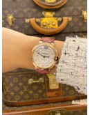 2017 CARTIER BALLON BLEU 18K 750 ROSE GOLD DIAMOND REF 3003 WHITE DIAL 36MM AUTOMATIC WATCH