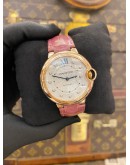 2017 CARTIER BALLON BLEU 18K 750 ROSE GOLD DIAMOND REF 3003 WHITE DIAL 36MM AUTOMATIC WATCH