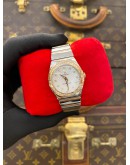 (LIKE NEW) 2022 OMEGA CONSTELLATION LADY 18K 750 ROSE GOLD DIAMOND REF 123.25.27.60.55.008 MOTHER OF PEARL DIAL 27MM QUARTZ WATCH