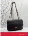 BALLY VINTAGE DOUBLE FLAP SHOULDER BAG IN BLACK LAMBSKIN LEATHER