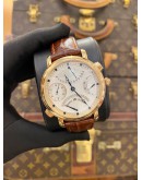 2019 MAURICE LACROIX MASTERPIECE CHRONOGRAPH 18K 750 YELLOW GOLD REF MP7018 WHITE DIAL 43MM AUTOMATIC WATCH