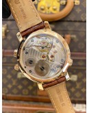 2019 MAURICE LACROIX MASTERPIECE CHRONOGRAPH 18K 750 YELLOW GOLD REF MP7018 WHITE DIAL 43MM AUTOMATIC WATCH