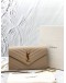 (CLEAR STOCK) (LIKE NEW) YSL SAINT LAURENT CASSANDRE ENVELOPE WALLET ON CHAIN IN BEIGE GRAIN DE POUDRE LEATHER -FULL SET-