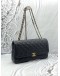 CHANEL FLAP SHOULDER BAG IN BLACK CAVIAR LEATHER