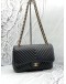 (CLEAR STOCK) CHANEL JUMBO CLASSIC CHEVRON DOUBLE FLAP SHOULDER BAG IN BLACK LAMBSKIN LEATHER