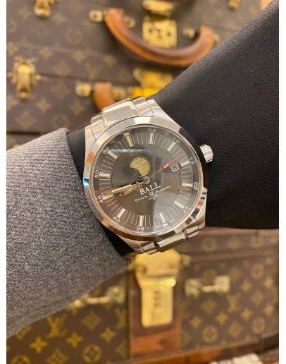 (LIKE NEW) 2024 BALL ENGINEER II MOONPHASE REF NM2282C-SJ-BK BLACK DIAL 41MM AUTOMATIC WATCH