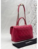 CHANEL TRENDY CC TOP HANDLE BAG IN PINK LAMBSKIN LEATHER