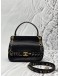CHANEL PIERCING CHIC FLAP BAG IN BLACK CAVIAR LEATHER