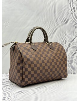 (LIKE NEW) LOUIS VUITTON SPEEDY 30 IN BROWN DAMIER EBENE CANVAS