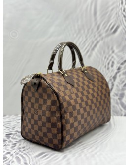 (LIKE NEW) LOUIS VUITTON SPEEDY 30 IN BROWN DAMIER EBENE CANVAS