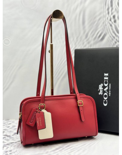 (LIKE NEW) COACH SWING ZIP IN RED LEATHER -FULL SET-