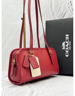 (LIKE NEW) COACH SWING ZIP IN RED LEATHER -FULL SET-