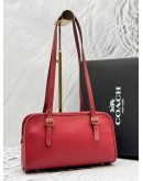 (LIKE NEW) COACH SWING ZIP IN RED LEATHER -FULL SET-