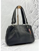 BRAUN BUFFEL TOTE BAG IN BLACK LEATHER