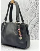 BRAUN BUFFEL TOTE BAG IN BLACK LEATHER