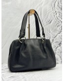 BRAUN BUFFEL TOTE BAG IN BLACK LEATHER