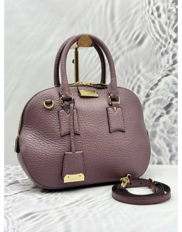 BURBERRY ORCHARD BOWLING BAG IN LIGHT PURPLE LEATHER