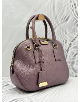 BURBERRY ORCHARD BOWLING BAG IN LIGHT PURPLE LEATHER