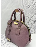 BURBERRY ORCHARD BOWLING BAG IN LIGHT PURPLE LEATHER