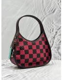 (LIKE NEW) COACHTOPIA BY COACH ERGO BAG IN PINK WITH DARK BROWN WOVEN CHECKERBOARD LEATHER