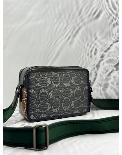 COACH X MICHAEL B. JORDAN CHARTER 24 IN GREY WITH BROWN MUMMIFIED SIGNATURE CANVAS