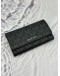 (UNUSED) MICHAEL KORS JET SET WALLET ON STRAP IN GREY SIGNATURE CANVAS WITH BLACK LEATHER