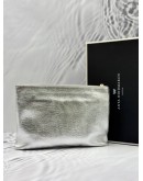 ANYA HINDMARCH ALL OVER STICKERS CLUTCH IN MULTICOLOR METALLIC SILVER -FULL SET-
