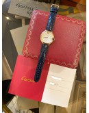 (LIKE NEW) 2017 CARTIER BALLON BLEU 18K 750 ROSE GOLD DIAMOND REF 3003 WHITE DIAL 36MM AUTOMATIC WATCH -FULL SET-