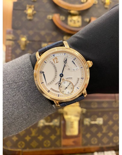 (FOR PAYMENT )2019 MAURICE LACROIX MASTERPIECE 18K 750 ROSE GOLD REF MP6208 WHITE DIAL 43MM AUTOMATIC WATCH