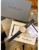 (LIKE NEW) 2019 MAURICE LACROIX MASTERPIECE CHRONOGRAPH 18K 750 YELLOW GOLD REF MP7018 WHITE DIAL 43MM AUTOMATIC WATCH