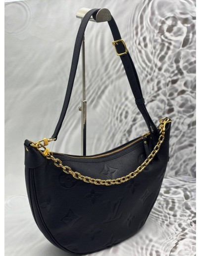 MICROCHIP LOUIS VUITTON LOOP HOBO IN BLACK MONOGRAM EMPREINTE LEATHER