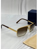 LOUIS VUITTON ATTITUDE SUNGLASSES IN BROWN WITH GOLD