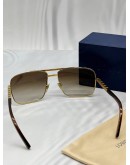 LOUIS VUITTON ATTITUDE SUNGLASSES IN BROWN WITH GOLD