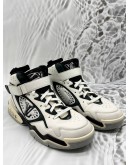 LOUIS VUITTON TRAINER 2 HIGH TOP SNEAKERS SIZE 9 IN WHITE WITH BLACK COLORWAY
