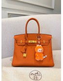 (LIKE NEW) 2018 HERMES BIRKIN 30 IN ORANGE TOGO LEATHER -FULL SET-