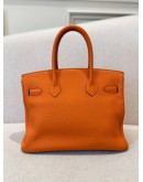 (LIKE NEW) 2018 HERMES BIRKIN 30 IN ORANGE TOGO LEATHER -FULL SET-