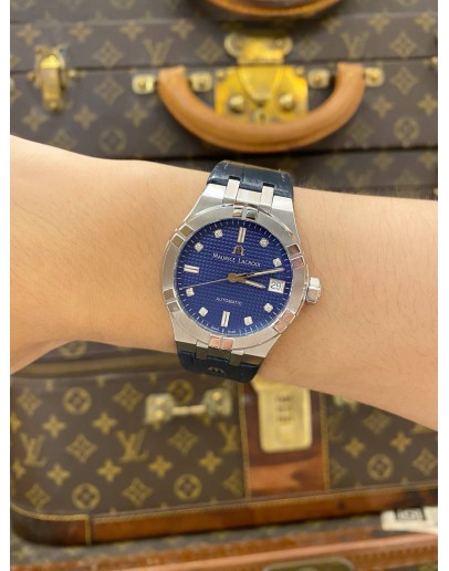 2020 MAURICE LACROIX AIKON AUTOMATIC DIAMOND REF AI6006-SS001-450-1 BLUE CLOUS DE PARIS DIAL 35MM AUTOMATIC WATCH