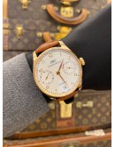 (UNUSED) IWC PORTUGUESE AUTOMATIC 18K 750 ROSE GOLD REF IW500113 WHITE DIAL 42MM AUTOMATIC WATCH -FULL SET-