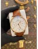 (UNUSED) IWC PORTUGUESE AUTOMATIC 18K 750 ROSE GOLD REF IW500113 WHITE DIAL 42MM AUTOMATIC WATCH -FULL SET-