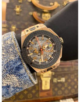 2020 HUBLOT BIG BANG FERRARI LIMITED EDITION 500PCS WORLDWIDE 18K 750 ROSE GOLD REF 401.OQ.0123.VR SKELETON DIAL 45MM AUTOMATIC WATCH -FULL SET-