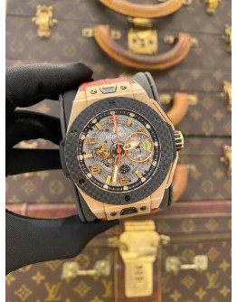 2020 HUBLOT BIG BANG FERRARI LIMITED EDITION 500PCS WORLDWIDE 18K 750 ROSE GOLD REF 401.OQ.0123.VR SKELETON DIAL 45MM AUTOMATIC WATCH -FULL SET-