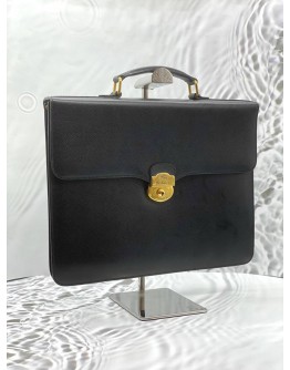 BURBERRY BRIEFCASE IN BLACK LEATHER