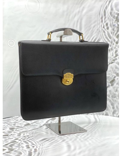 BURBERRY BRIEFCASE IN BLACK LEATHER