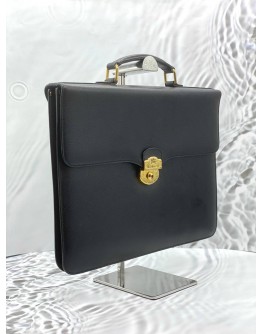 BURBERRY BRIEFCASE IN BLACK LEATHER