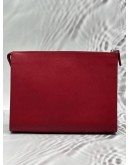 PRADA ZIP POUCH IN RED SAFFIANO LEATHER
