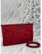 PRADA GAUFRE POUCH AND SHOULDER BAG IN RED TESSUTO WITH LEATHER