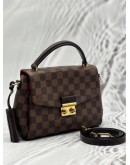 (LIKE NEW) LOUIS VUITTON CROISETTE IN BROWN DAMIER EBENE CANVAS WITH LEATHER